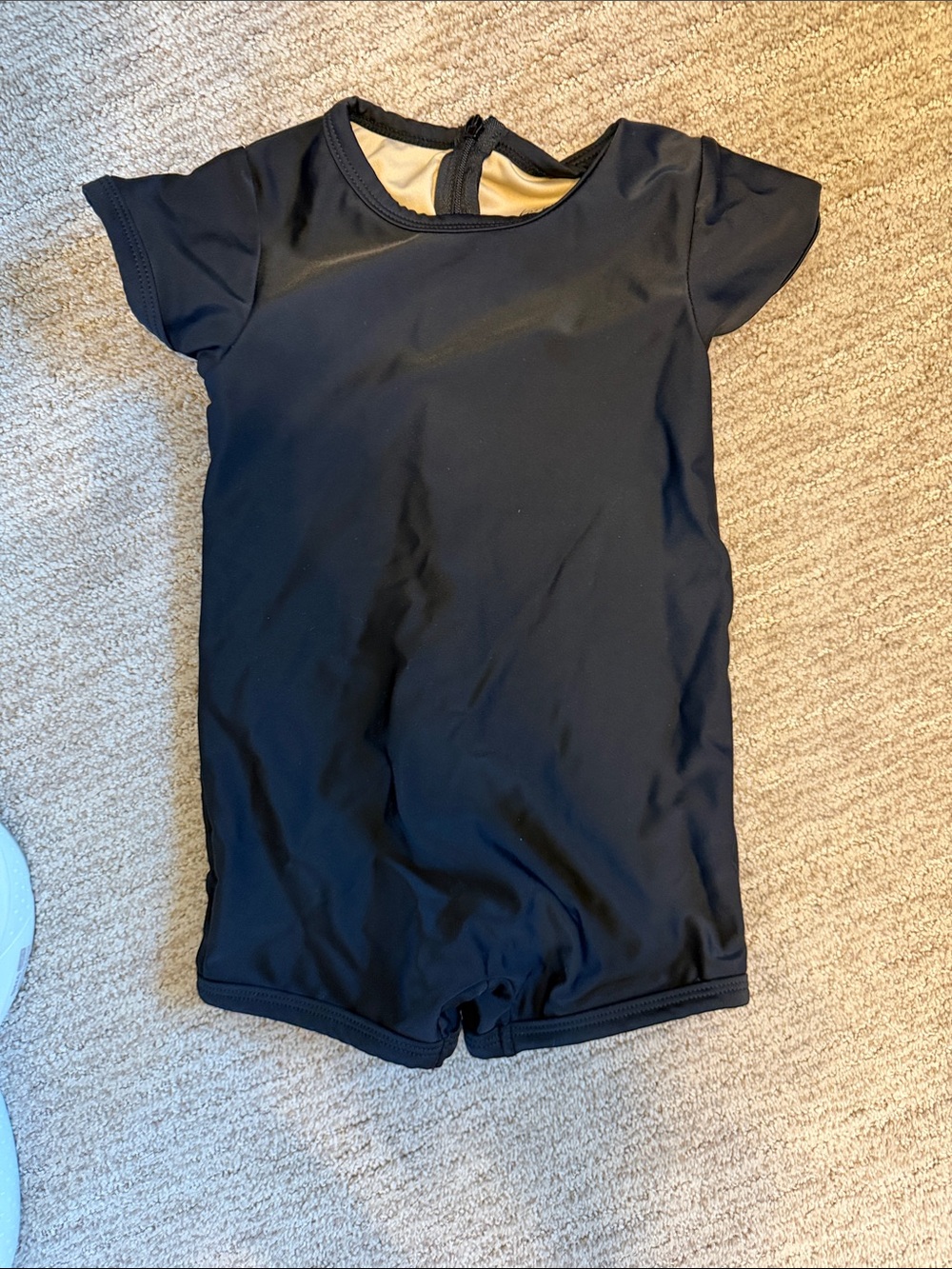 Kortni Jeane Kids Short Sleeve Black Swim Romper